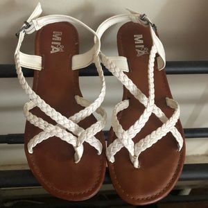 White strap sandals